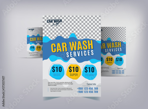 Car Wash Flyer Design Template, Car Cleaning Service flyer, Washing flyer, automobile wash leaflet, flyer layout design