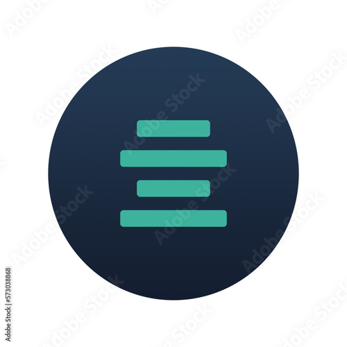 Center text align icon, Flat vector illustration for web and mobile interface, EPS 10