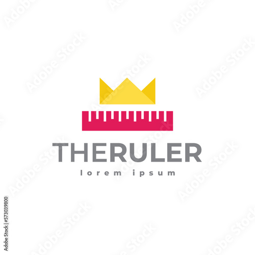 the rulers logo template - vector illustration
