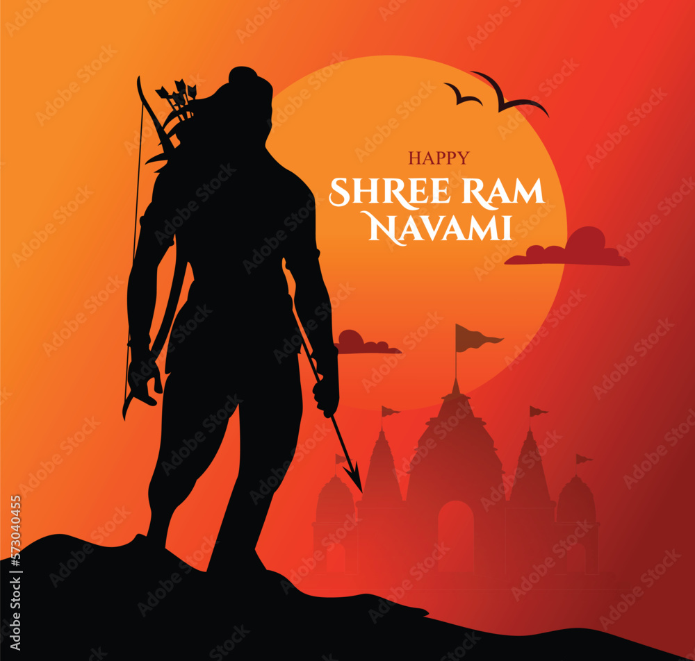 Illustration of Lord Rama with bow arrow killing Ravana in Ram ...