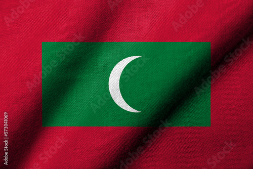 3D Flag of Maldives waving