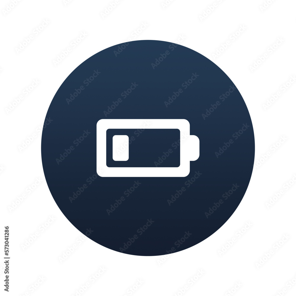 Low battery icon, Flat vector illustration for web and mobile interface, EPS 10 Low battery icon, Flat vector illustration for web and mobile interface, EPS 10