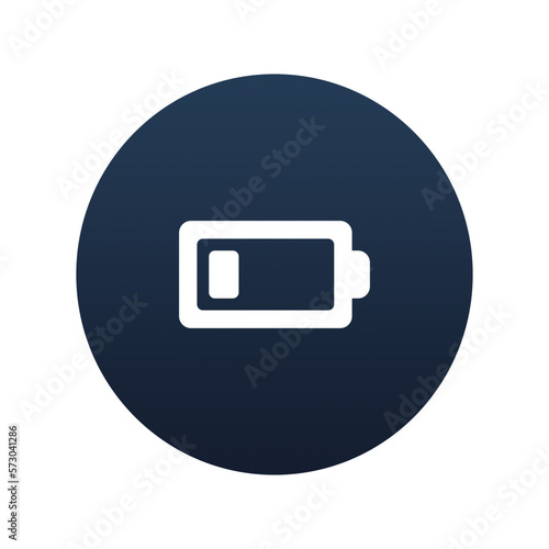 Low battery icon, Flat vector illustration for web and mobile interface, EPS 10