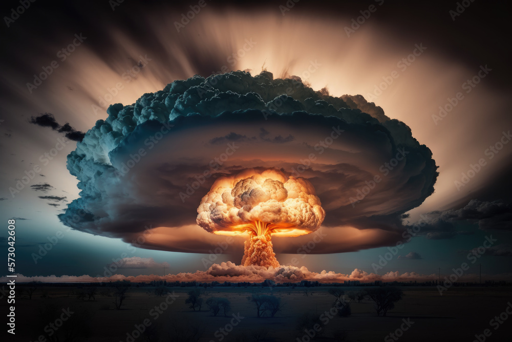 Devastating nuclear explosion. Generative AI