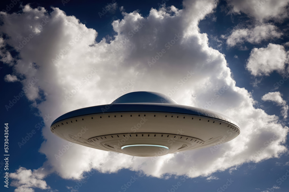 Ufo in the sky. Generative AI Ufo in the sky. Generative AI