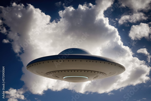 Ufo in the sky. Generative AI