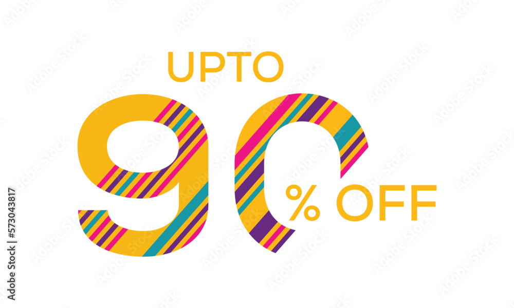 upto 90% off abstract vector template, colorful upto 90% off vector, 90% off abstract vector