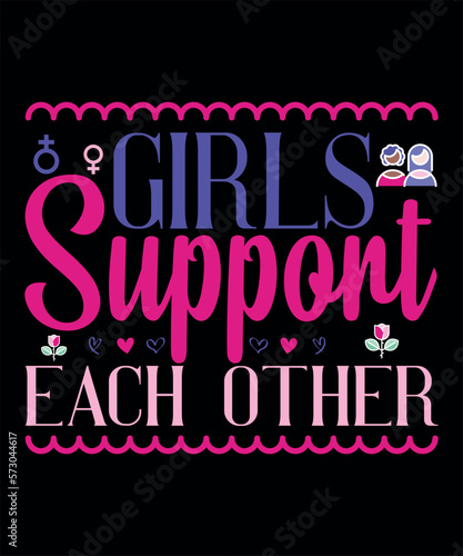 Girls Support Each Other, Summer Season, Summer 2023, Shirt Print Template, SVG, Vacation Shirt photo