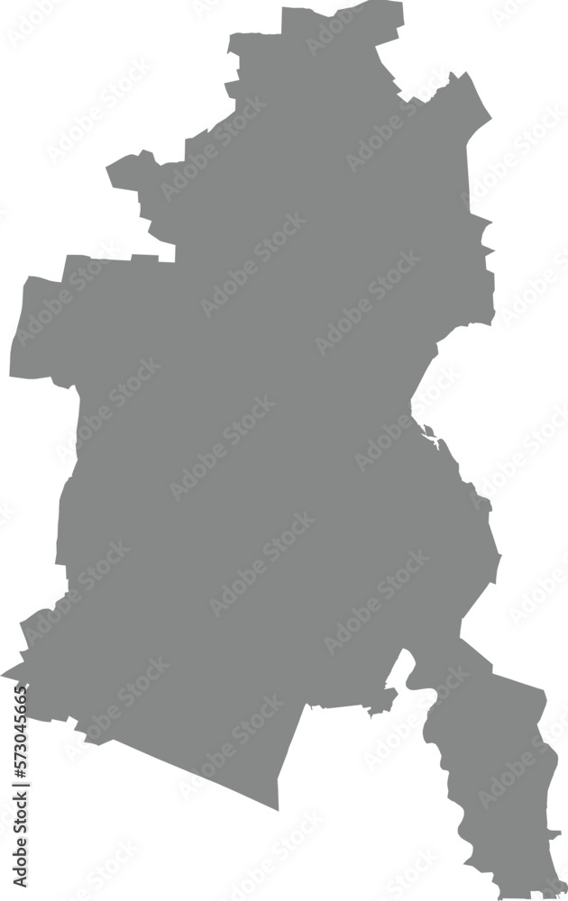Fototapeta premium Gray flat blank vector map of the German town of DESSAU, GERMANY
