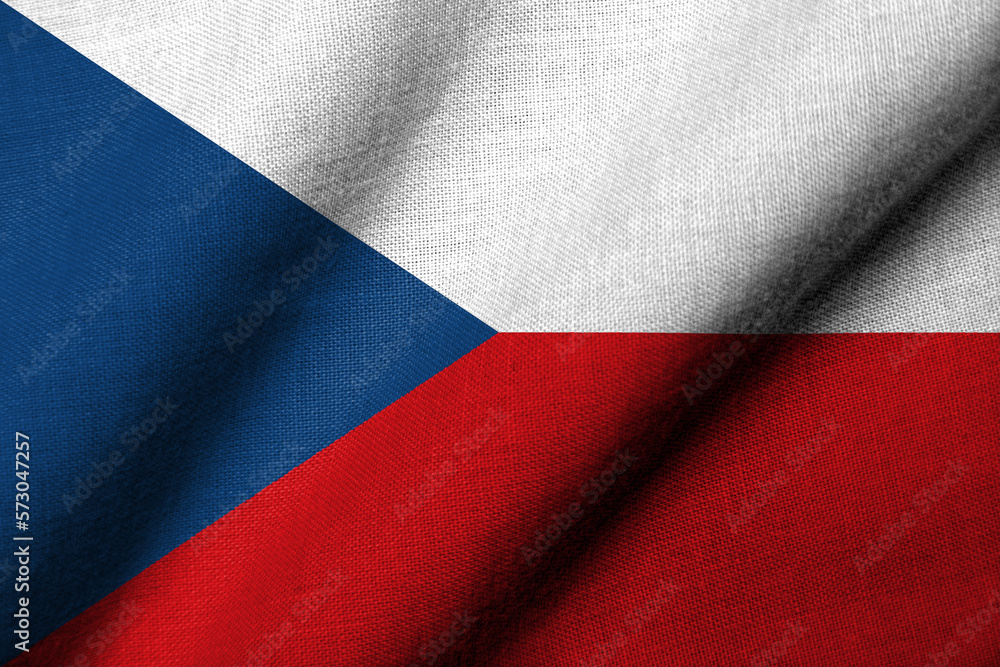 3D Flag of the Czech Republic waving