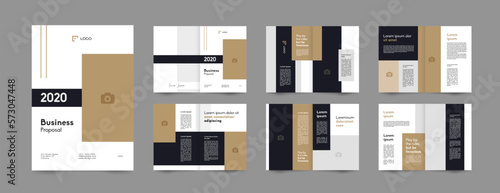 modern a4 clean business proposal brochure design template 