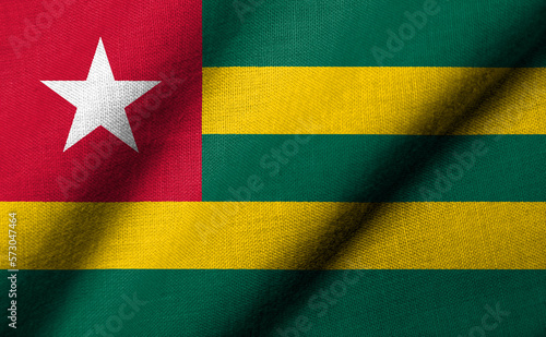 Tableau sur toile 3D Flag of Togo waving