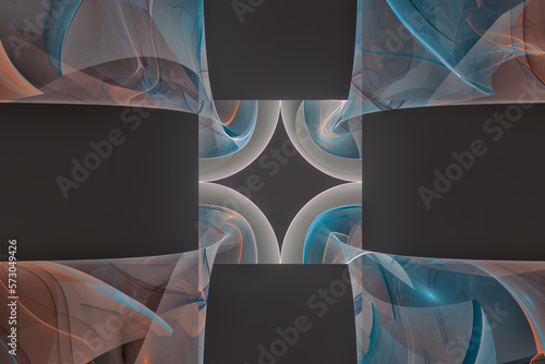 Abstract modern dynamic stylish blue decorative pattern wave banner background.