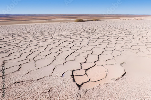 Natural Disasters  drought  lifeless desert  created with Generative AI technology