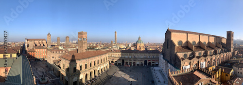 View of Piazza Maggiore, Bologna, Italy
