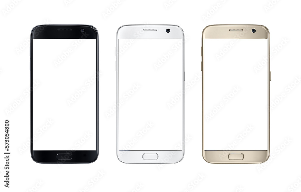 Transparent phone in three colors black, silver and gold Transparent phone in three colors black, silver and gold