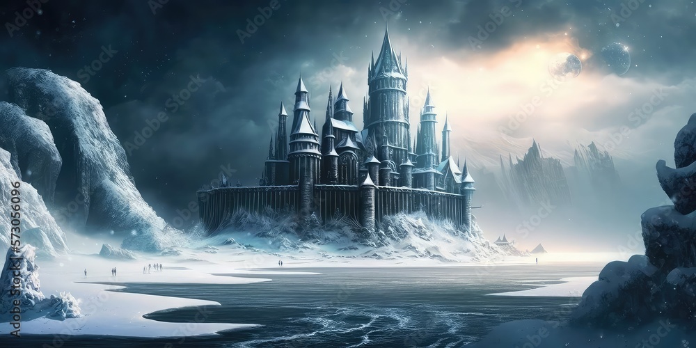 Fototapeta premium Fantasy Winter Castle