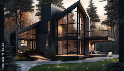 Architecture design for modern home © CanvasPixelDreams
