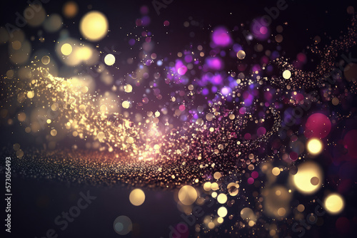 background with Bright abstract glitter light, generative ai photo