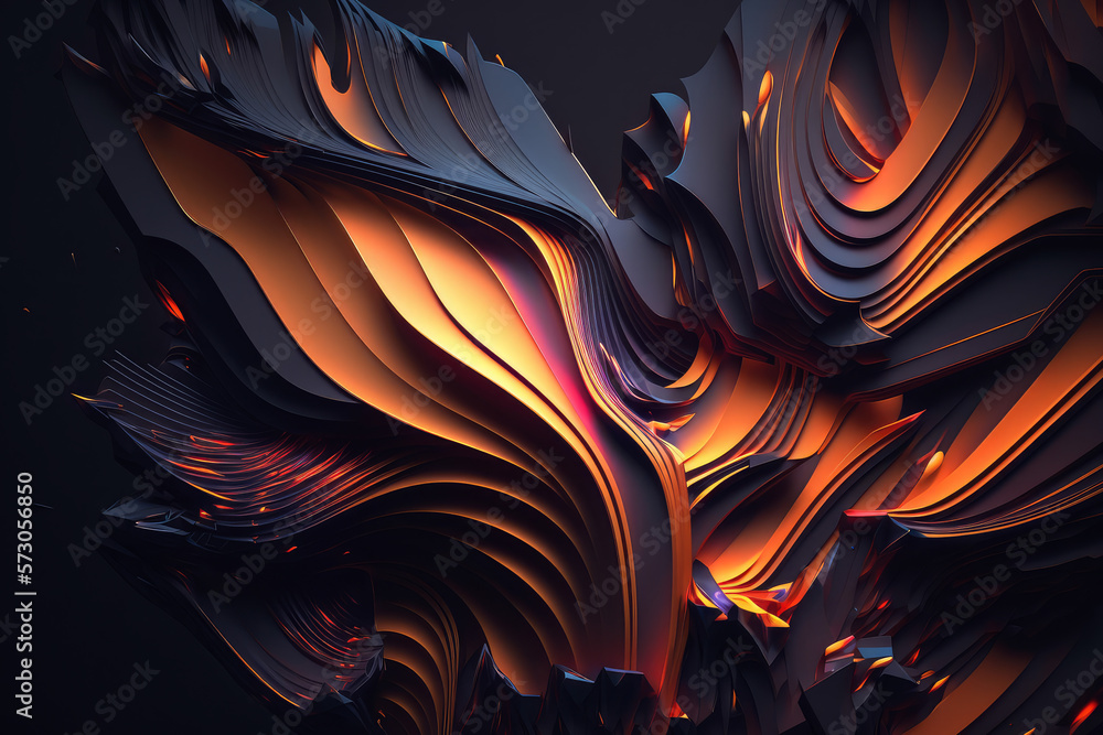 captivating abstract wallpaper featuring an interplay of light and dark