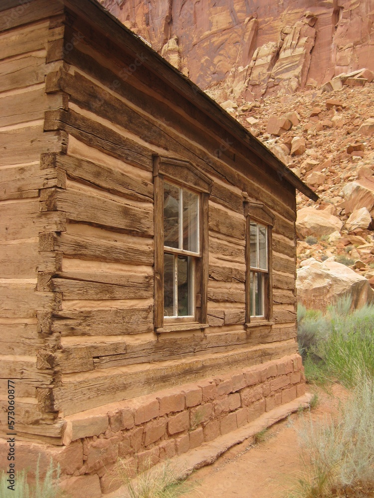 Side of Historic Fruita Schoolhouse in Capitol Reef National Park