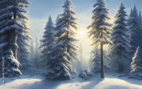 Winterlandschaft im Wald © Meadow