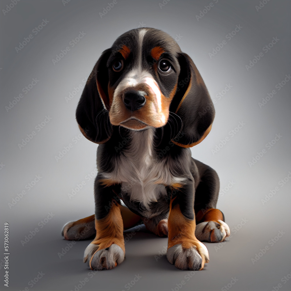 Puppy Bluetick Coonhound - Generative AI