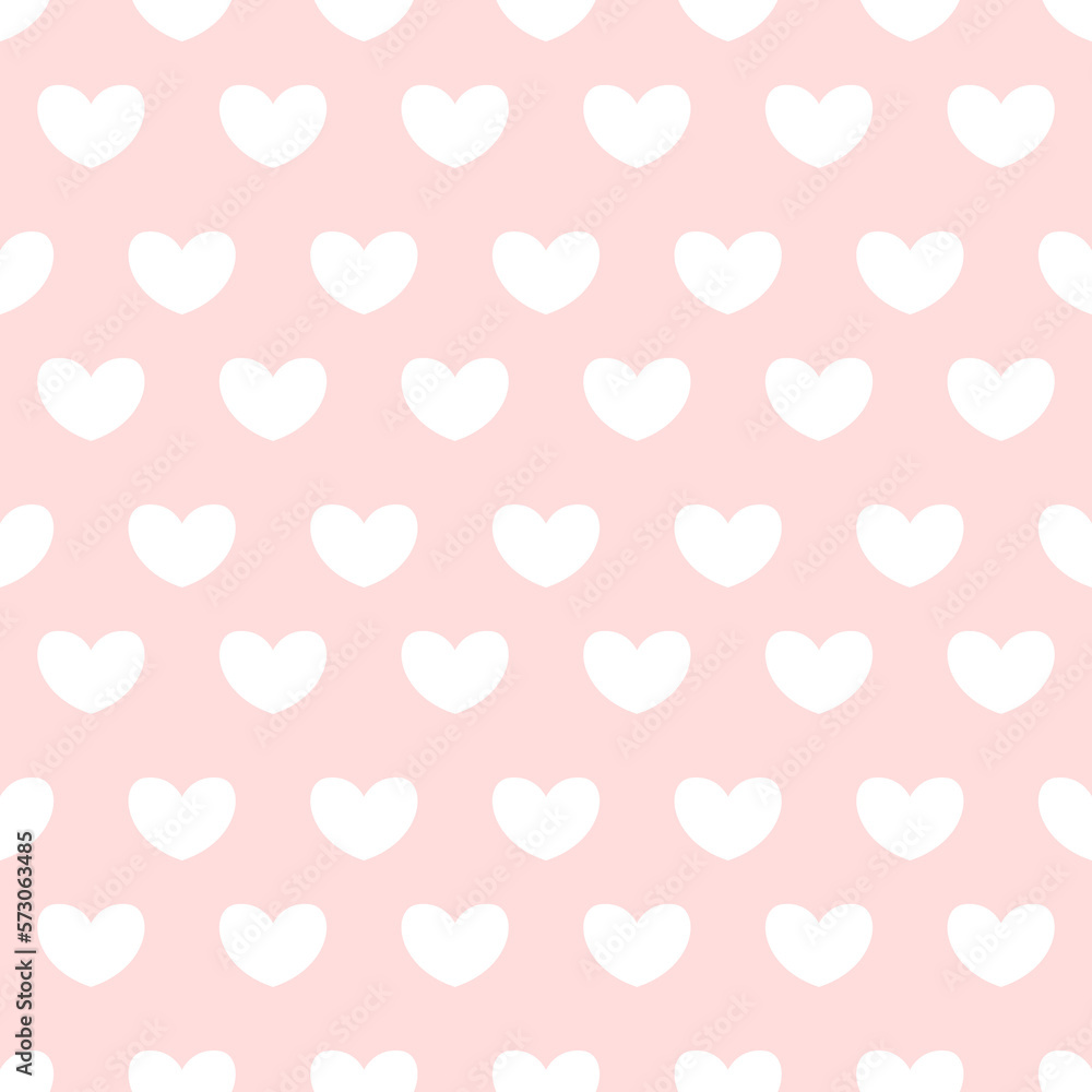 seamless pattern with hearts, Cute pattern with hearts, white hearts on a pink background