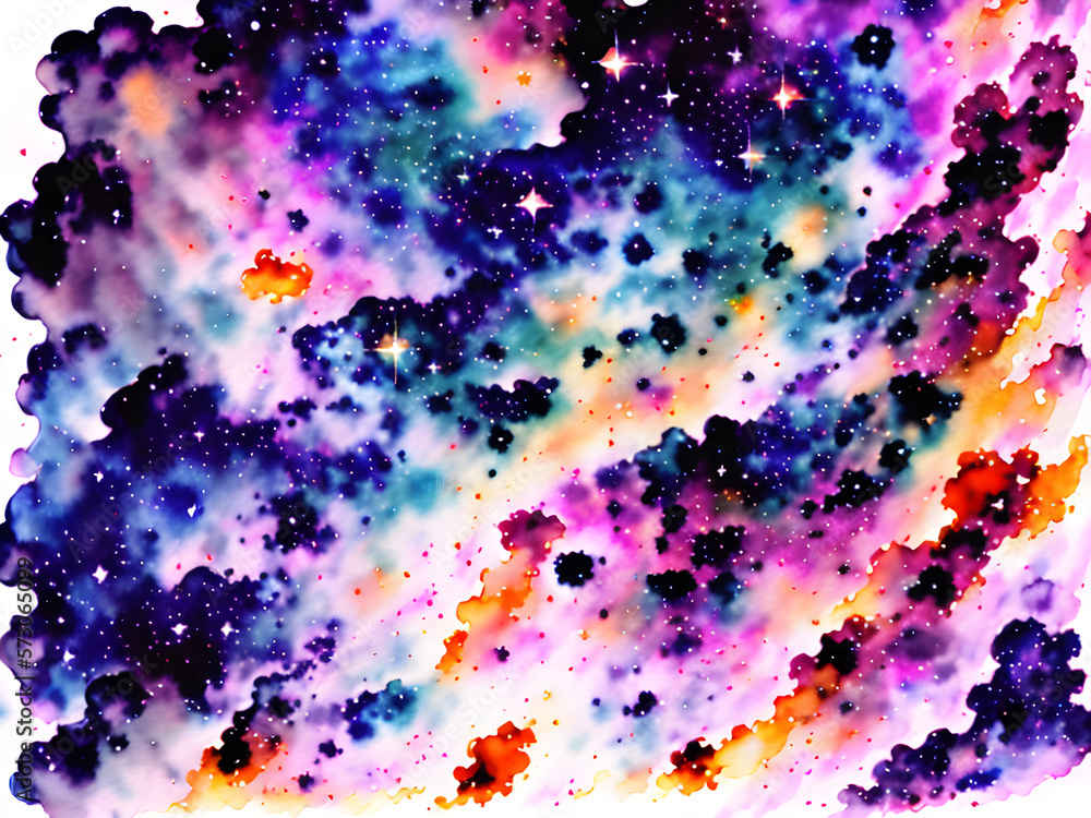 Cosmic Nebula, Generative AI Illustration