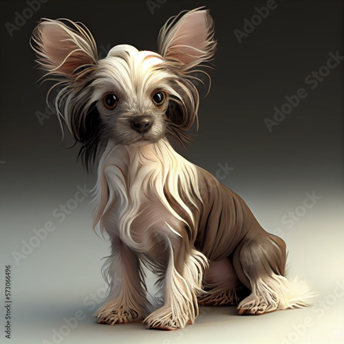 Puppy Chinese Crested - Generative AI © Frans