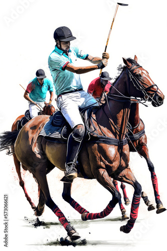 Polo player. Generative AI © EKH-Pictures