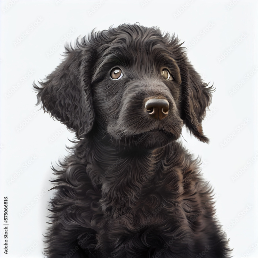 Puppy Curly Coated Retriever - Generative AI Puppy Curly Coated Retriever - Generative AI
