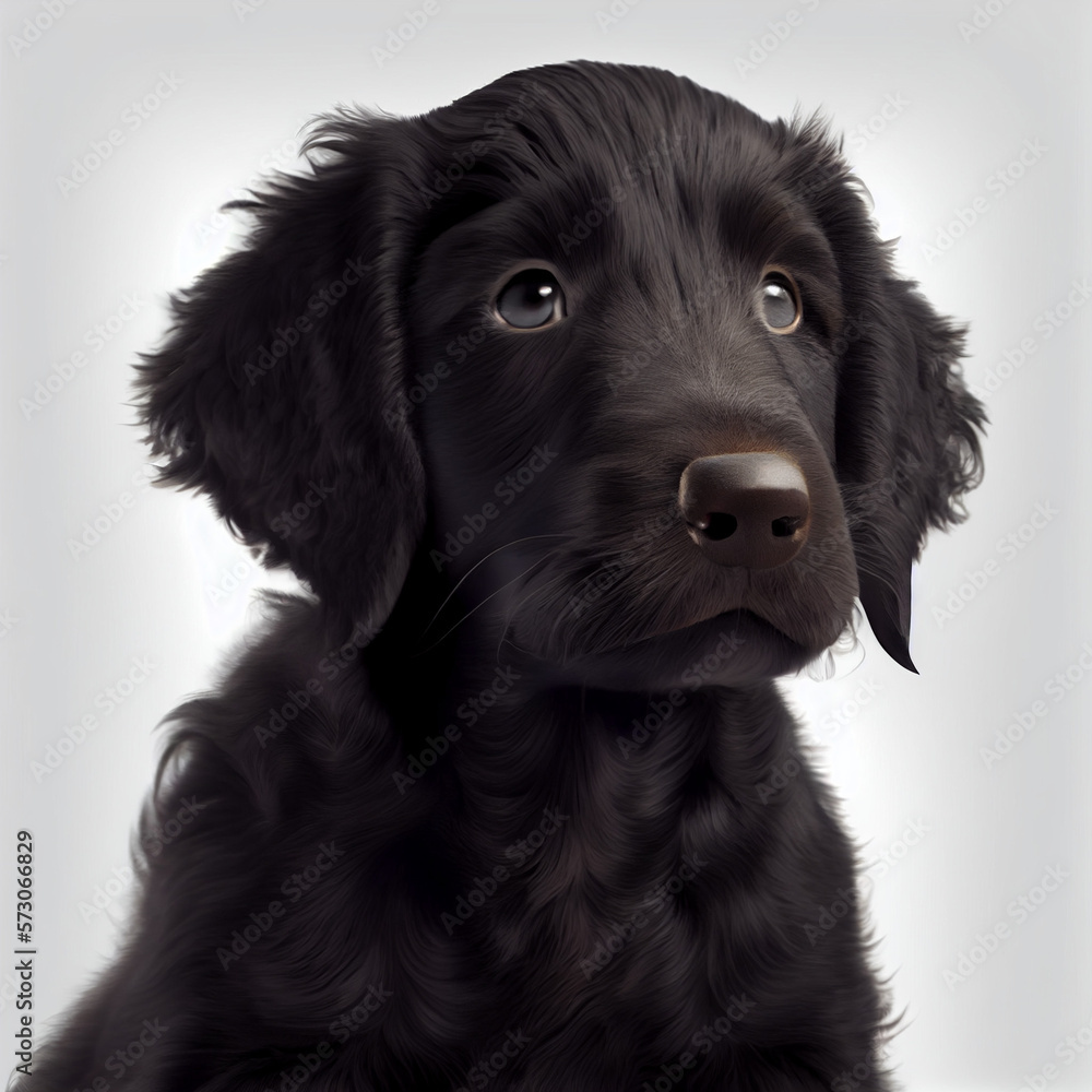 Puppy Curly Coated Retriever - Generative AI Puppy Curly Coated Retriever - Generative AI