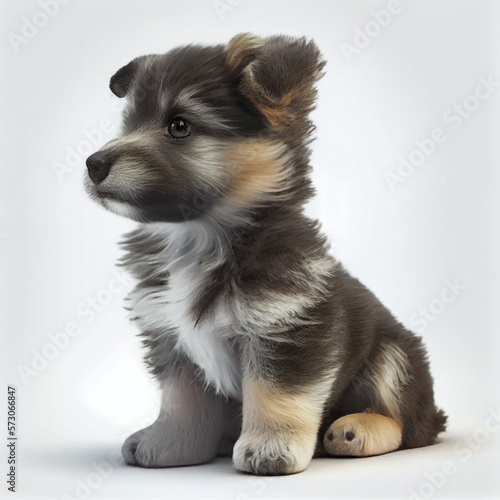 Puppy Czechoslovakian Vlcak - Generative AI photo