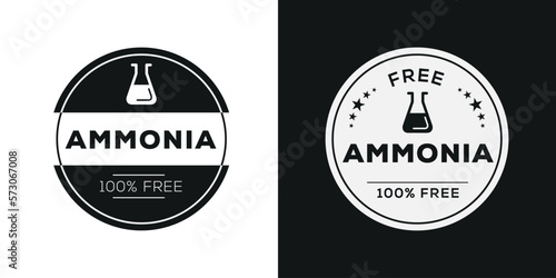 (Ammonia free) label sign, vector illustration.