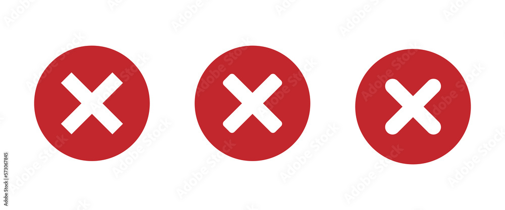 Closed or delete vector icons collection Closed or delete vector icons collection