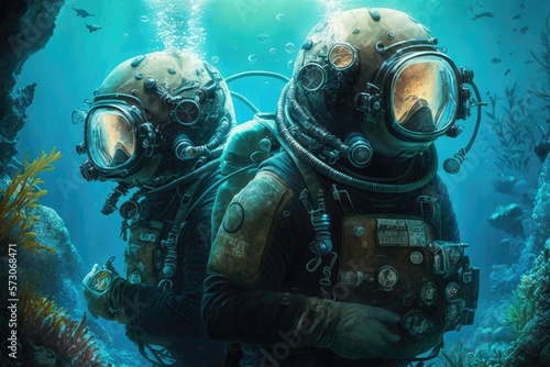 Exploring the Unseen Depths of the Ocean - Scuba Divers Generative AI 