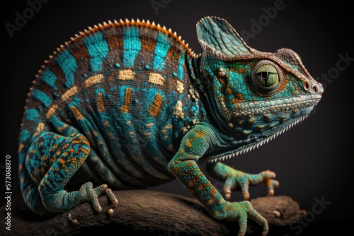The Incredible Chameleon - Nature's Most Colorful Creature Generative AI	