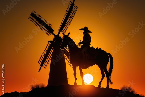 The Tale of a Lifetime - Don Quixote de la Mancha Generative AI photo