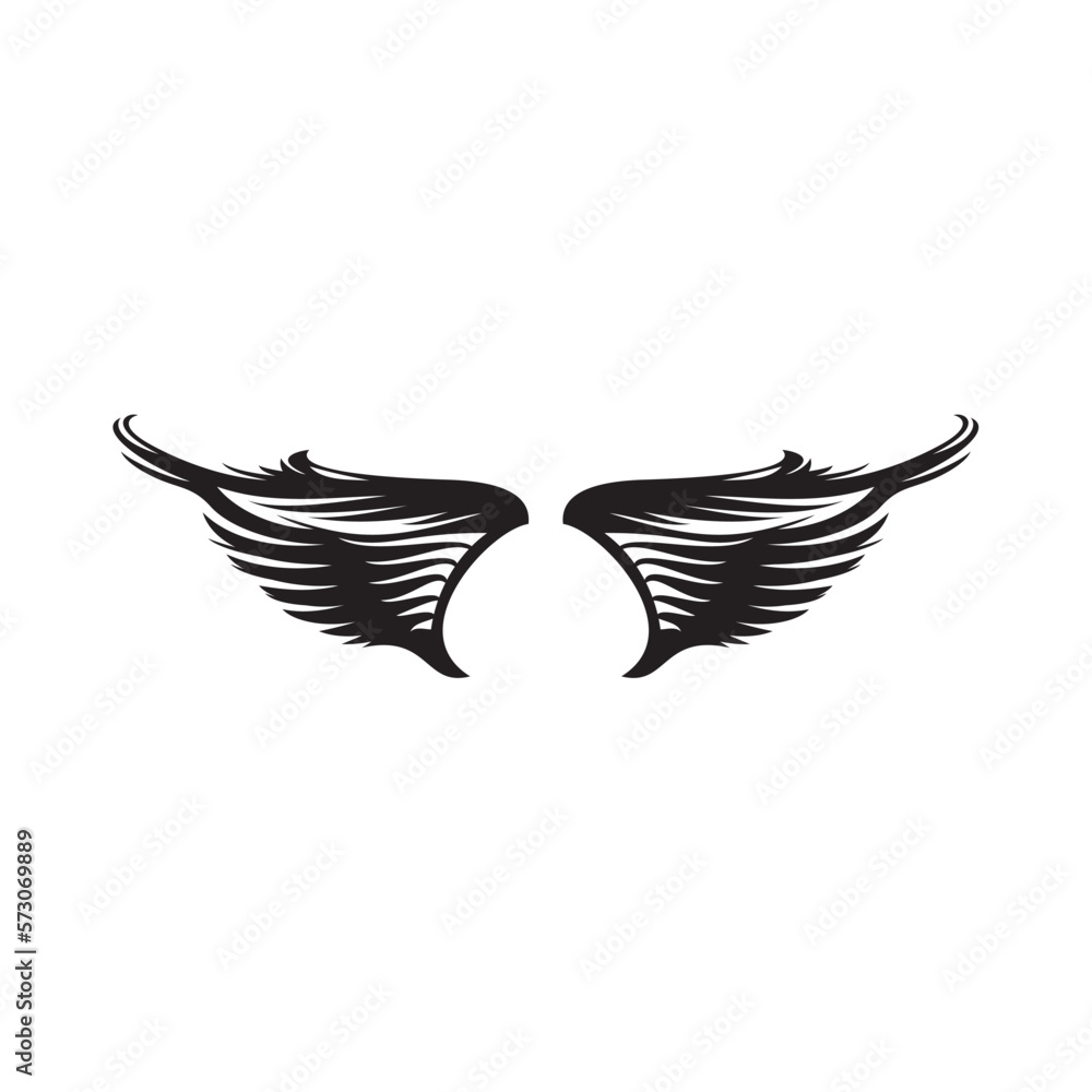 Fototapeta premium minimalist abstract wing design logo