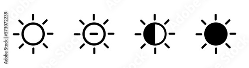 Brightness vector icons set