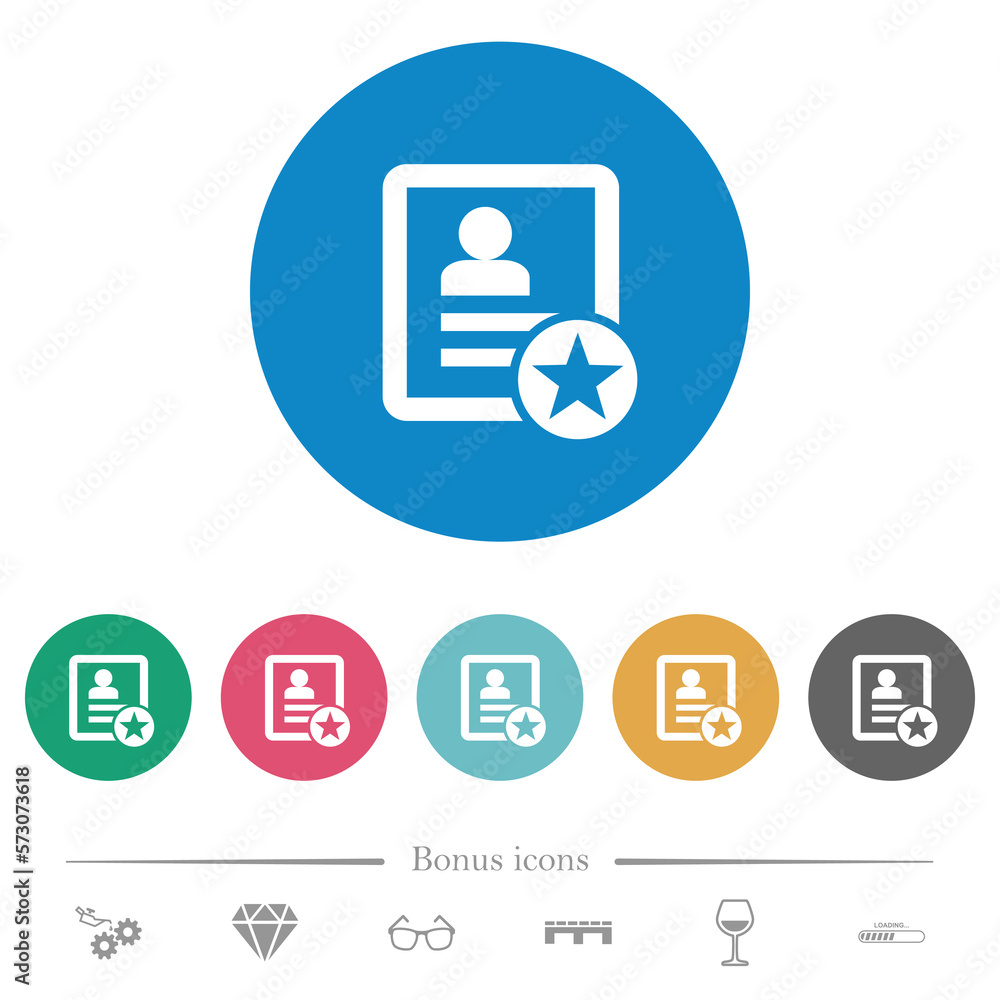 Marked contact flat round icons Marked contact flat round icons