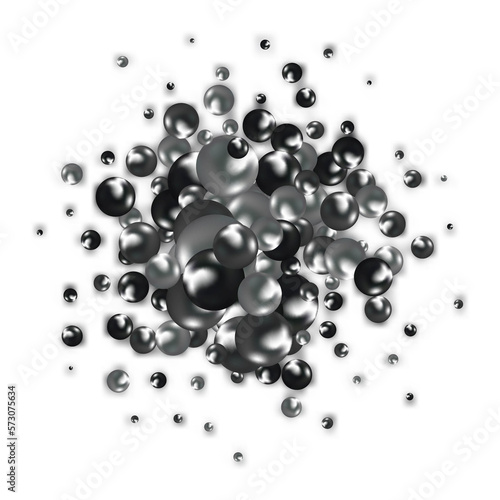 Abstract composition with 3d spheres. Pearls. eps 10