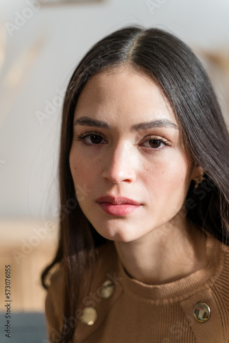 Young woman looking at camera