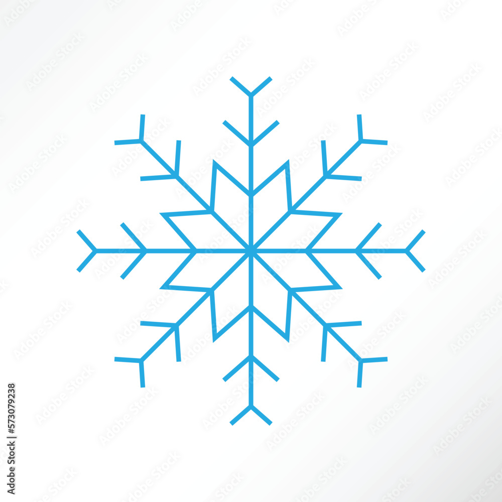 Minimalist snowflake graphic asset. Minimalist snowflake graphic asset.