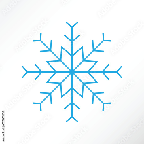 Minimalist snowflake graphic asset.