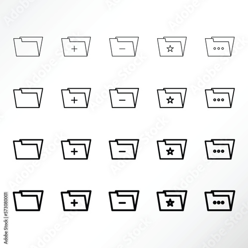 Minimalist icons of folder.