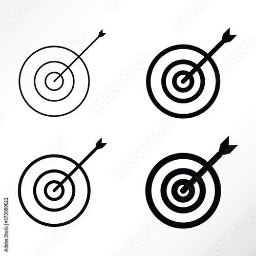 Minimalist icons of targets.