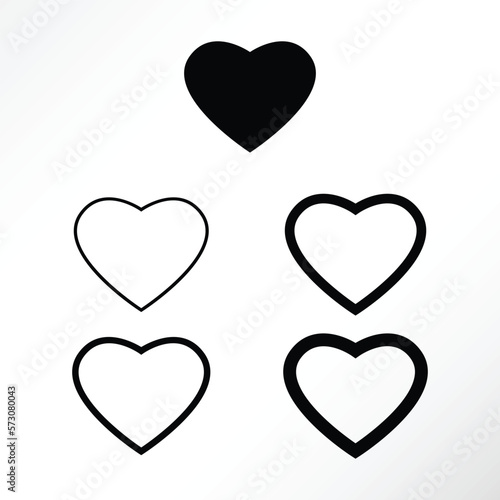 Minimalist icons of hearts.