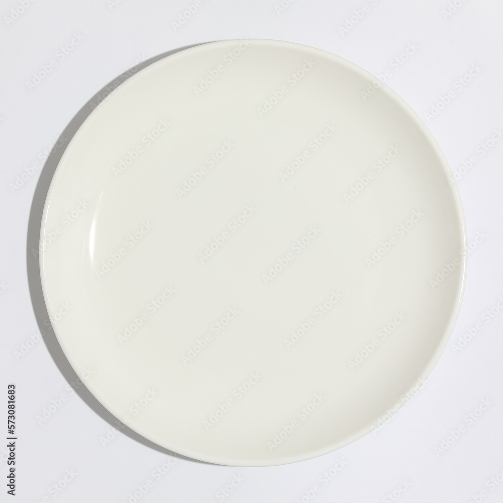 empty plate on white background empty plate on white background